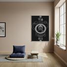 Quadro Decorativo Buda em Traços Minimalistas - 70x50cm
