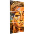 Quadro Decorativo Buda Esotérico Dourado 180x90 Sala Grande