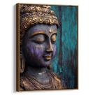 Quadro decorativo Buda - Serenidade Em Tons Roxos e Dourados - Art Canvas