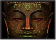 Quadro Decorativo Budismo Buda Chácras Com Moldura G03