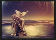 Quadro Decorativo Budismo Buda Chácras Com Moldura G04