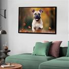 Quadro Decorativo Buldogue Feliz - 50x70cm