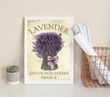Quadro Decorativo Buquê De Lavanda 33x24cm - com vidro