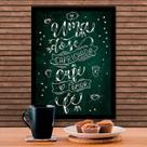 Quadro Decorativo Café, Amor e Fé