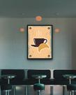 Quadro Decorativo Café Croissant - 70x50cm