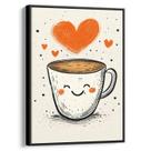Quadro decorativo Café dos Sorrisos e Amores Quentes - Art Canvas Quadro decorativo Café dos Sorrisos e Amores Quentes - Art Canvas