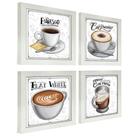 Quadro Decorativo Café Expresso Padaria Cozinha 12X12Cm 2 Titulo Moldura Branca Quadro Decorativo Café Expresso Padaria Cozinha 12X12Cm 2 Titulo Moldura Branca