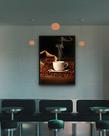 Quadro Decorativo Café Quente Saco Grãos - 70x50cm Quadro Decorativo Café Quente Saco Grãos - 70x50cm