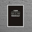 Quadro Decorativo Café Tabela Periódica 33x24cm - com vidro