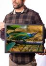 Quadro Decorativo Camaleão De Jackson Animal Selvagem