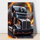 Quadro Decorativo Caminhão Caveira Rock Fogo Harley Quadro Decorativo Caminhão Caveira Rock Fogo Harley