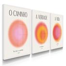 Quadro Decorativo Caminho, Verdade, Vida 55x40 Com Vidros Quadro Decorativo Caminho, Verdade, Vida 55x40 Com Vidros