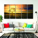 Quadro Decorativo Campo Arvore Seca 140x65