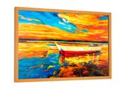 Quadro decorativo - Canoas ao Alvorecer - Slim s/ Vidro Quadro decorativo - Canoas ao Alvorecer - Slim s/ Vidro
