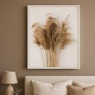 Quadro Decorativo Canvas Folhagens Secas-Mold.Branca Tamanho:70x50cm