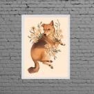 Quadro Decorativo cão My Pet Flowers 45x34cm