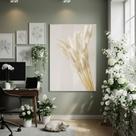 Quadro Decorativo Capim Macio 70x50cm Mold Preta