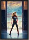 Quadro Decorativo Capitã Marvel Séries Filmes Cinema Decorações Com Moldura G01