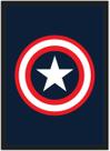 Quadro Decorativo Capitão América Nerd Geek Decorações Com Moldura