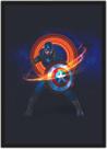 Quadro Decorativo Capitão América Super Heróis Nerd Geek Decorações Com Moldura G02