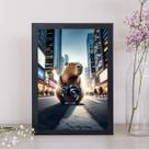 Quadro Decorativo Capivara Fotógrafa 45x34cm