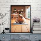 Quadro Decorativo Capivara Meditando 24x18cm - com vidro Quadro Decorativo Capivara Meditando 24x18cm - com vidro