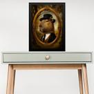 Quadro Decorativo Capivara Vintage 45x34cm - com vidro