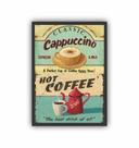 Quadro decorativo capuccino moldura preta