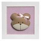 Quadro Decorativo Cara Da Ursa Quarto Bebê Infantil Menina Quadro Decorativo Cara Da Ursa Quarto Bebê Infantil Menina