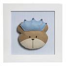 Quadro Decorativo Cara Do Urso Príncipe Quarto Bebê Infantil Menino