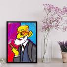 Quadro Decorativo Caricatura Freud 45x34cm
