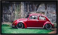 Quadro Decorativo Carro Automóvel Fusca Vintage Oficinas Salas Lojas Escritórios Com Moldura RC001