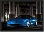 Quadro Decorativo Carro Corvette Quartos Salas Decoração Com Moldura