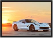 Quadro Decorativo Carro Corvette Quartos Salas Decoração Com Moldura