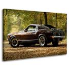 Quadro Decorativo Carro Mustang Sala Escritório Tela 60x40 cm Tela Canvas Borda Infinita