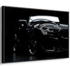 Quadro decorativo Carro Preto com Elegância Sob Luzes Noturnas - Art Canvas
