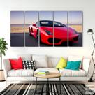 Quadro Decorativo Carro Vermelho 140x65