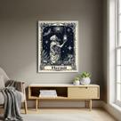 Quadro Decorativo Carta de Tarô O Eremita - 70x50cm Cor:Moldura Branca