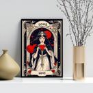 Quadro Decorativo Carta Tarot - Love 33x24cm - com vidro Quadro Decorativo Carta Tarot - Love 33x24cm - com vidro