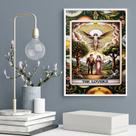 Quadro Decorativo Carta Tarot The Lovers- Floral 33x24cm Quadro Decorativo Carta Tarot The Lovers- Floral 33x24cm