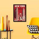 Quadro Decorativo Cartaz Vintage New York 45x34cm