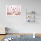 Quadro Decorativo Castelo Borboletas Rosa - 50x70cm