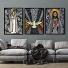 Quadro decorativo catolico Nossa Senhora Jesus Espirito Santo Quadro decorativo catolico Nossa Senhora Jesus Espirito Santo
