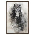 Quadro Decorativo Cavalo Aquarela Moldura Cx Alta 40x60 Quadro Decorativo Cavalo Aquarela Moldura Cx Alta 40x60