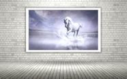 Quadro Decorativo Cavalo Branco Lago - 70x50cm Quadro Decorativo Cavalo Branco Lago - 70x50cm