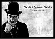 Quadro Decorativo Celebridades Charlie Chaplin Filmes Vintage Cinema Com Moldura RC006