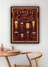 Quadro Decorativo Cerveja E Seus Copos - 70x50cm
