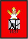 Quadro Decorativo Cerveja Homer Simpsons Duff Bar Churrasco Gourmet Com Moldura