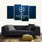 Quadro Decorativo Champions League Mosaico Em Tecido 4 Peças