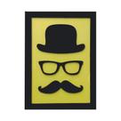 Quadro Decorativo Chapeu &amp Bigode 40x30 - D'Rossi